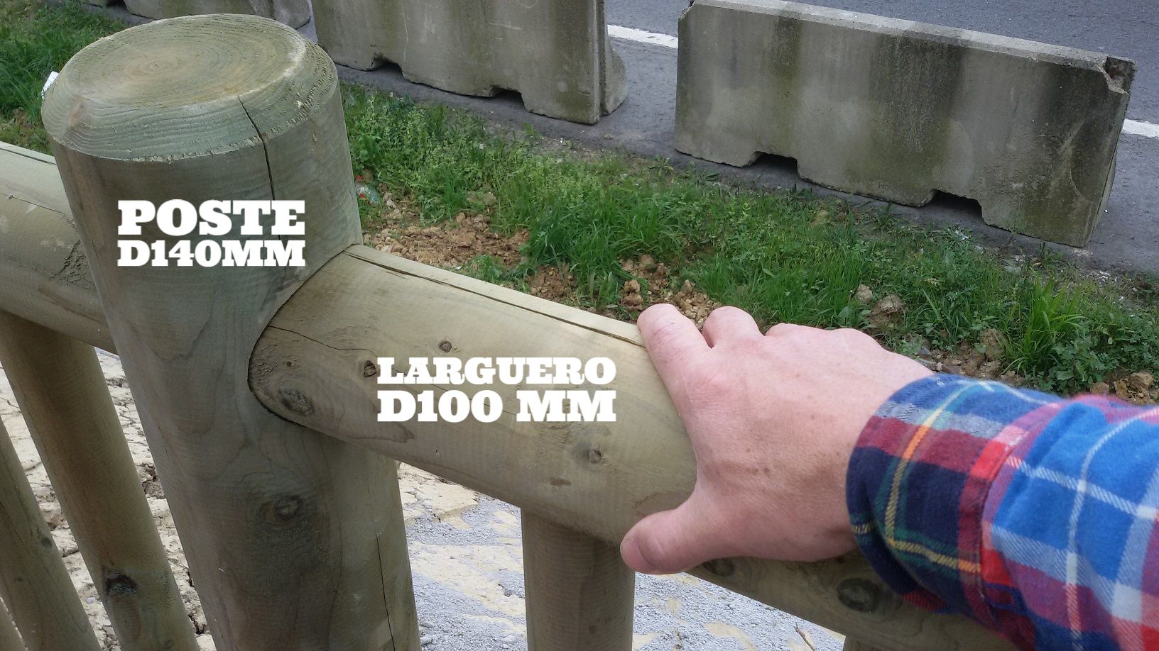 Lee más sobre el artículo Vallado Robusto con rollizos en Bilbao D140/D100/D60
